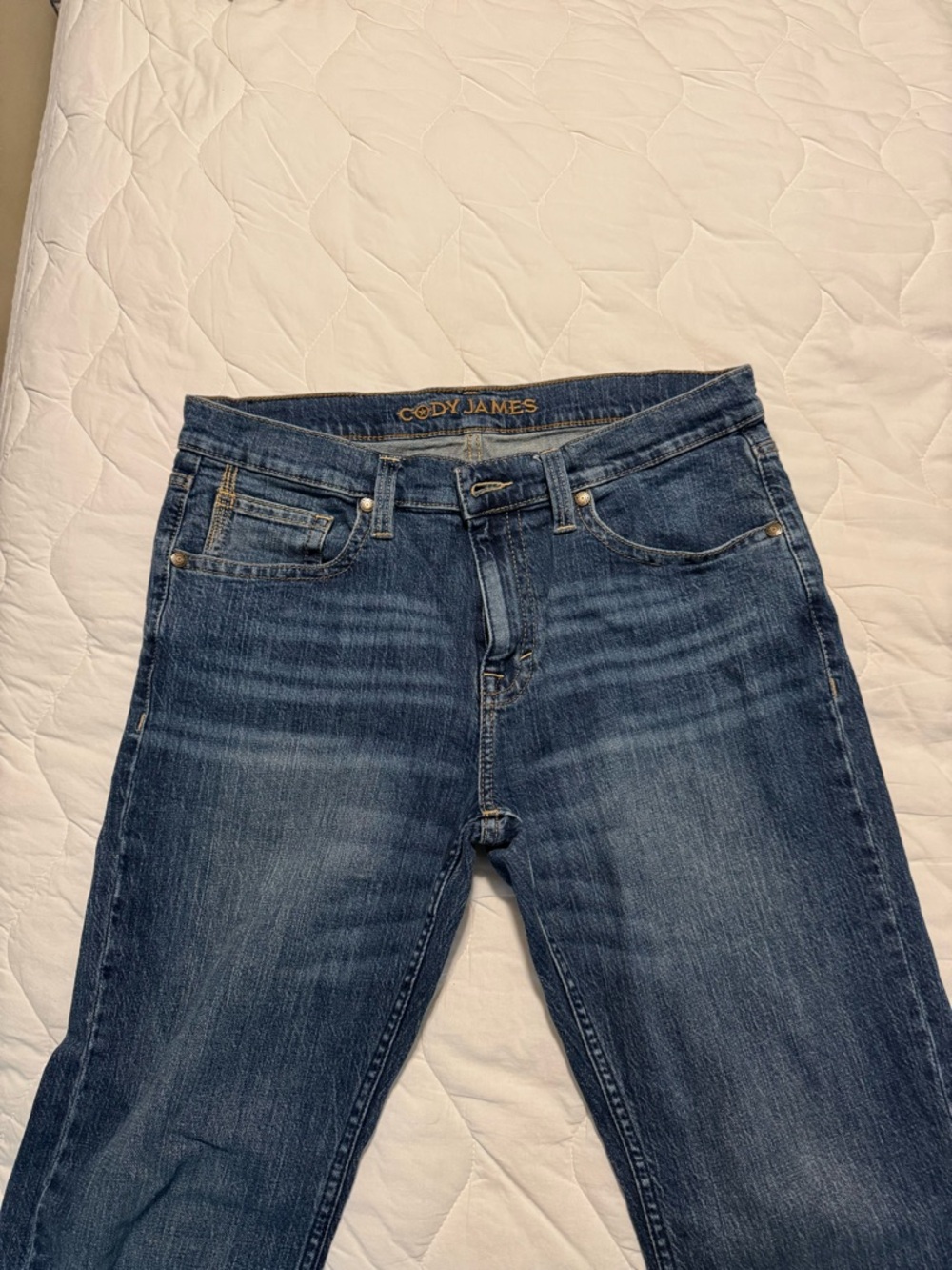 Men’s Cody James Dark Wash bootcut Jeans - Picture 4 of 5